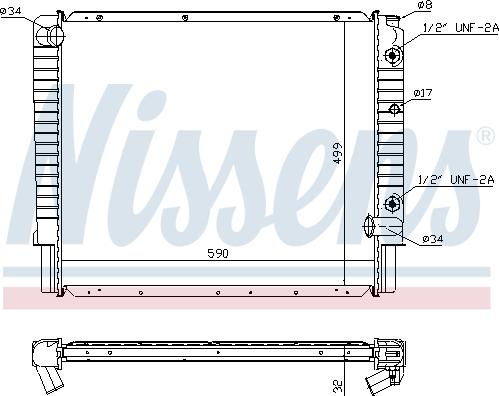 Nissens 65523A - Радиатор, охлаждение двигателя autosila-amz.com