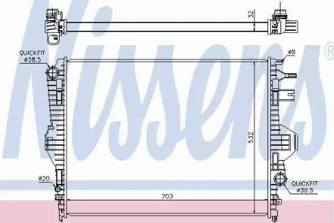 Nissens 65299 - Радиатор, охлаждение двигателя autosila-amz.com