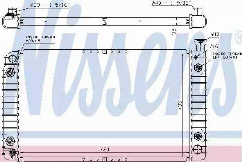 Nissens 60958 - Радиатор, охлаждение двигателя autosila-amz.com