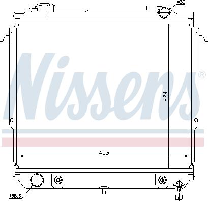 Nissens 60987 - Радиатор, охлаждение двигателя autosila-amz.com