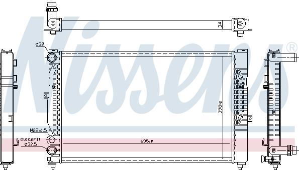 Nissens 699163 - Радиатор, охлаждение двигателя autosila-amz.com