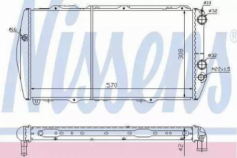 Nissens 60455 - Радиатор, охлаждение двигателя autosila-amz.com