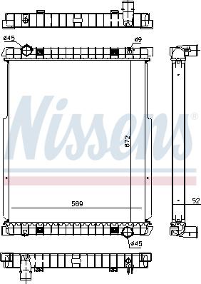 Nissens 606436 - Радиатор, охлаждение двигателя autosila-amz.com