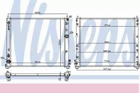 Nissens 606150 - Радиатор, охлаждение двигателя autosila-amz.com