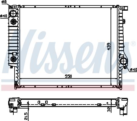 Nissens 60618A - Радиатор, охлаждение двигател autosila-amz.com