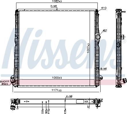 Nissens 606324 - Радиатор, охлаждение двигателя autosila-amz.com