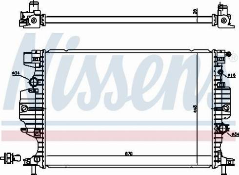 Nissens 606288 - Радиатор, охлаждение двигателя autosila-amz.com