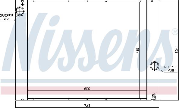 Nissens 60848 - Радиатор, охлаждение двигателя autosila-amz.com