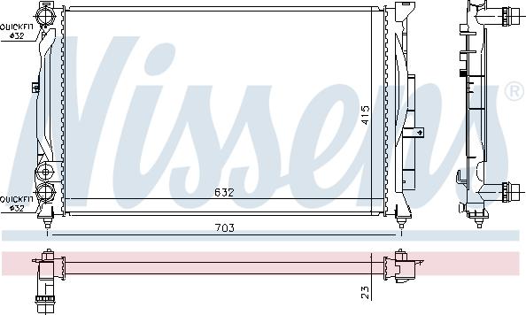 Nissens 699844 - Радиатор, охлаждение двигателя autosila-amz.com