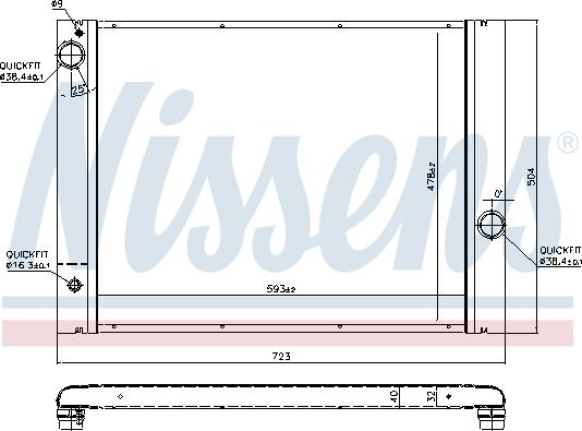 Nissens 60761 - Радиатор, охлаждение двигателя autosila-amz.com