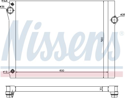 Nissens 60768 - Радиатор двигателя BMW 7 F01-F02-F03-F04 (08-) 750 LiX autosila-amz.com