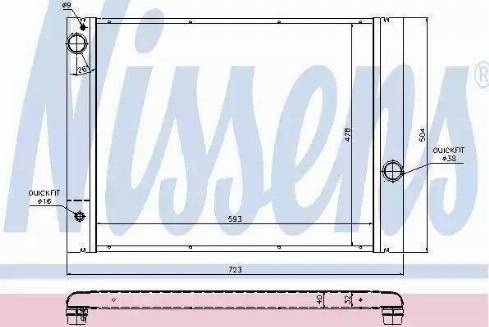 Nissens 60766 - Радиатор, охлаждение двигателя autosila-amz.com