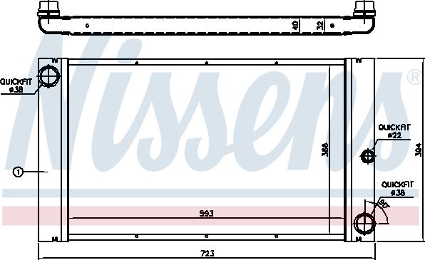 Nissens 60762 - Радиатор двигателя BMW 7 E65-E66-E67-E68 (01-) 740 d autosila-amz.com