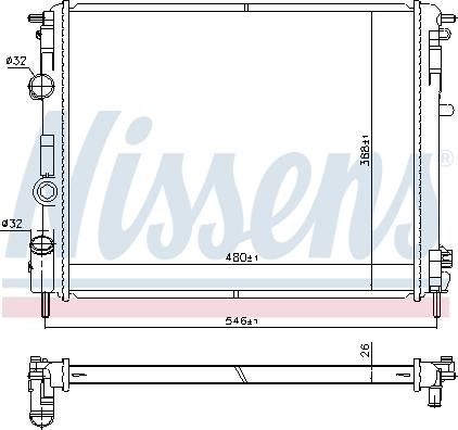 Nissens 607085 - Радиатор, охлаждение двигателя autosila-amz.com