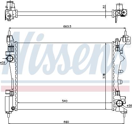 Nissens 690925 - Радиатор, охлаждение двигателя autosila-amz.com