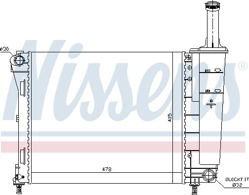 Nissens 699518 - Радиатор, охлаждение двигателя autosila-amz.com