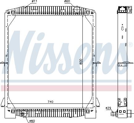 Nissens 61973A - Радиатор, охлаждение двигателя autosila-amz.com