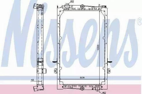 Nissens 61446A - Радиатор, охлаждение двигателя autosila-amz.com