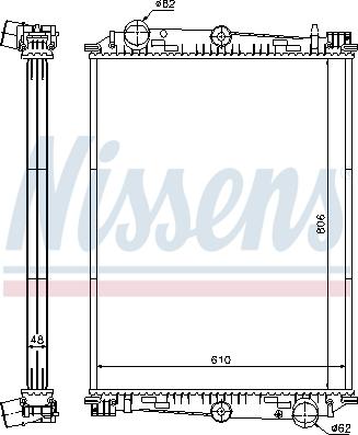 Nissens 614400 - Радиатор, охлаждение двигателя autosila-amz.com