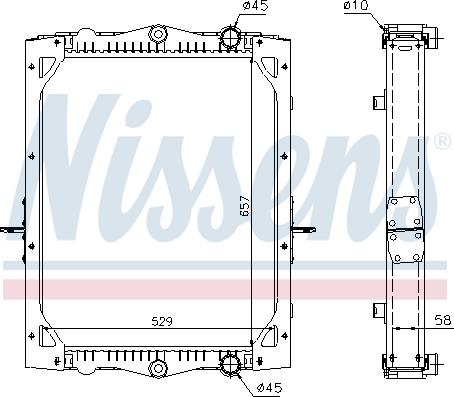 Nissens 61443A - Радиатор, охлаждение двигателя autosila-amz.com