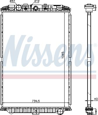 Nissens 614470 - Радиатор, охлаждение двигателя autosila-amz.com