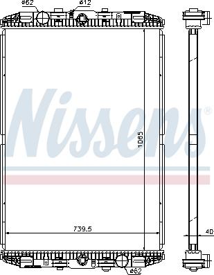 Nissens 614170 - Радиатор, охлаждение двигателя autosila-amz.com