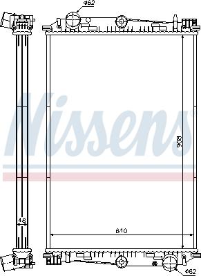 Nissens 614270 - Радиатор, охлаждение двигателя autosila-amz.com