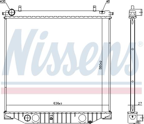 Nissens 616912 - Радиатор, охлаждение двигателя autosila-amz.com