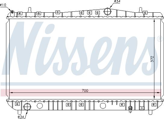 Nissens 690284 - Радиатор, охлаждение двигателя autosila-amz.com