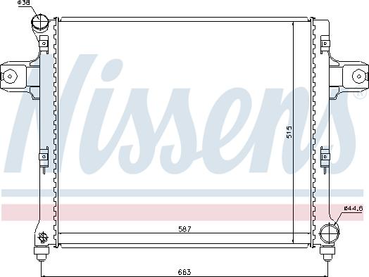 Nissens 61022 - Радиатор двигателя JEEP GRAND CHEROKEE 4.7 05- autosila-amz.com