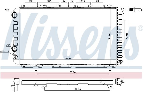 Nissens 694914 - Радиатор, охлаждение двигателя autosila-amz.com