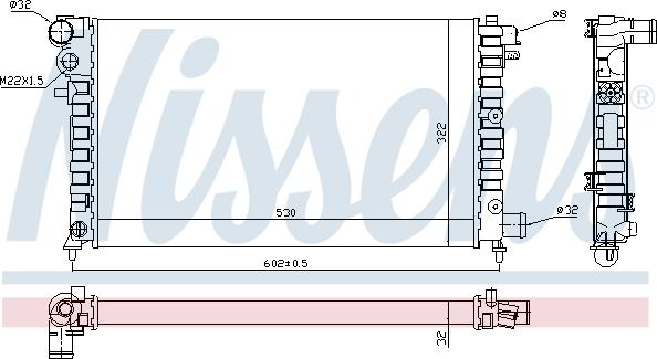 Nissens 690324 - Радиатор, охлаждение двигателя autosila-amz.com