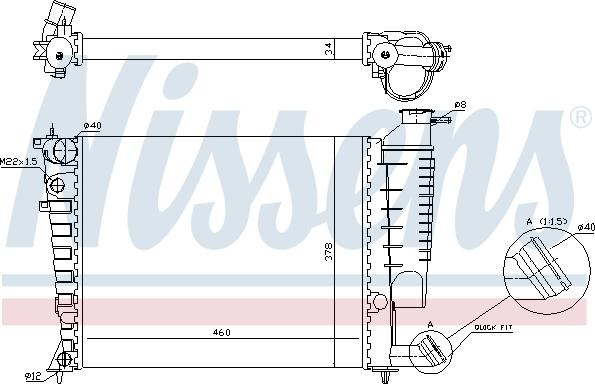 Nissens 699742 - Радиатор, охлаждение двигателя autosila-amz.com