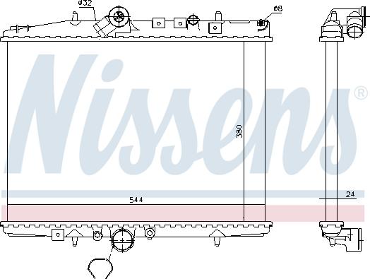 Nissens 695236 - Радиатор, охлаждение двигателя autosila-amz.com