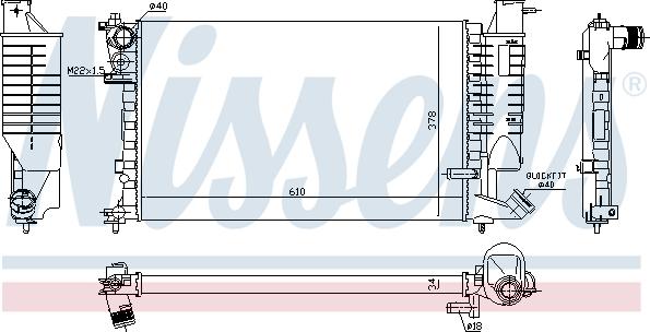 Nissens 690385 - Радиатор, охлаждение двигателя autosila-amz.com