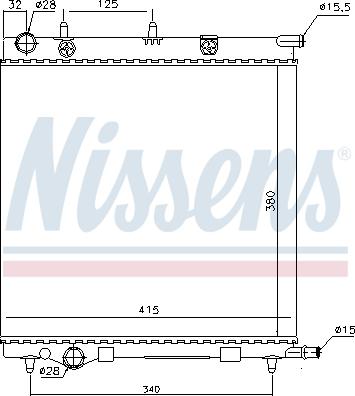 Nissens 694001 - Радиатор, охлаждение двигателя autosila-amz.com