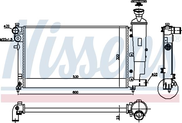 Nissens 690668 - Радиатор, охлаждение двигателя autosila-amz.com