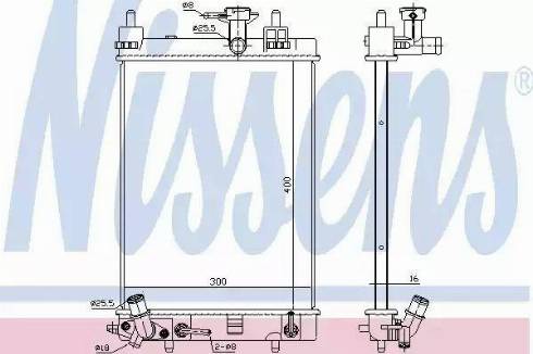 Nissens 617553 - Радиатор, охлаждение двигателя autosila-amz.com