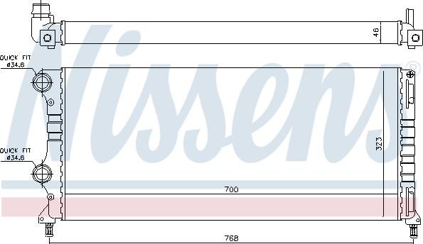 Nissens 692557 - Радиатор, охлаждение двигателя autosila-amz.com