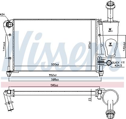 Nissens 696643 - Радиатор, охлаждение двигателя autosila-amz.com