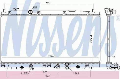 Nissens 68097 - Радиатор, охлаждение двигателя autosila-amz.com