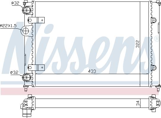 Nissens 693248 - Радиатор, охлаждение двигателя autosila-amz.com