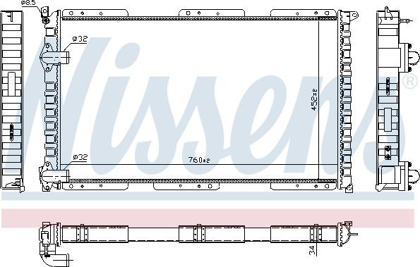 Nissens 695746 - Радиатор, охлаждение двигателя autosila-amz.com