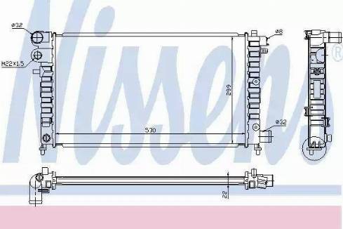 Nissens 63523A - Радиатор, охлаждение двигателя autosila-amz.com