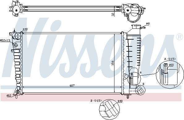 Nissens 697207 - Радиатор, охлаждение двигателя autosila-amz.com