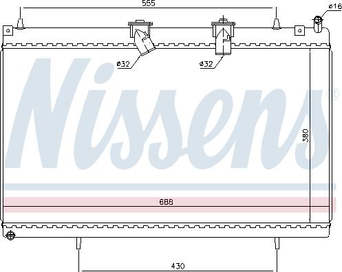 Nissens 636003 - Радиатор двигателя PEUGEOT 407 2.2 HDI  04- autosila-amz.com