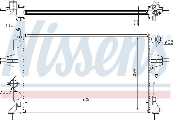 Nissens 691293 - Радиатор, охлаждение двигателя autosila-amz.com