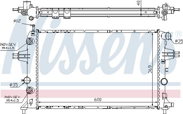 Nissens 699811 - Радиатор, охлаждение двигателя autosila-amz.com