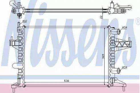 Nissens 63007A - Радиатор, охлаждение двигателя autosila-amz.com