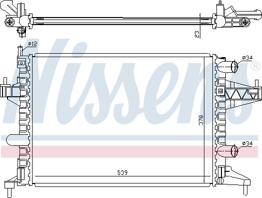 Nissens 690459 - Радиатор, охлаждение двигателя autosila-amz.com